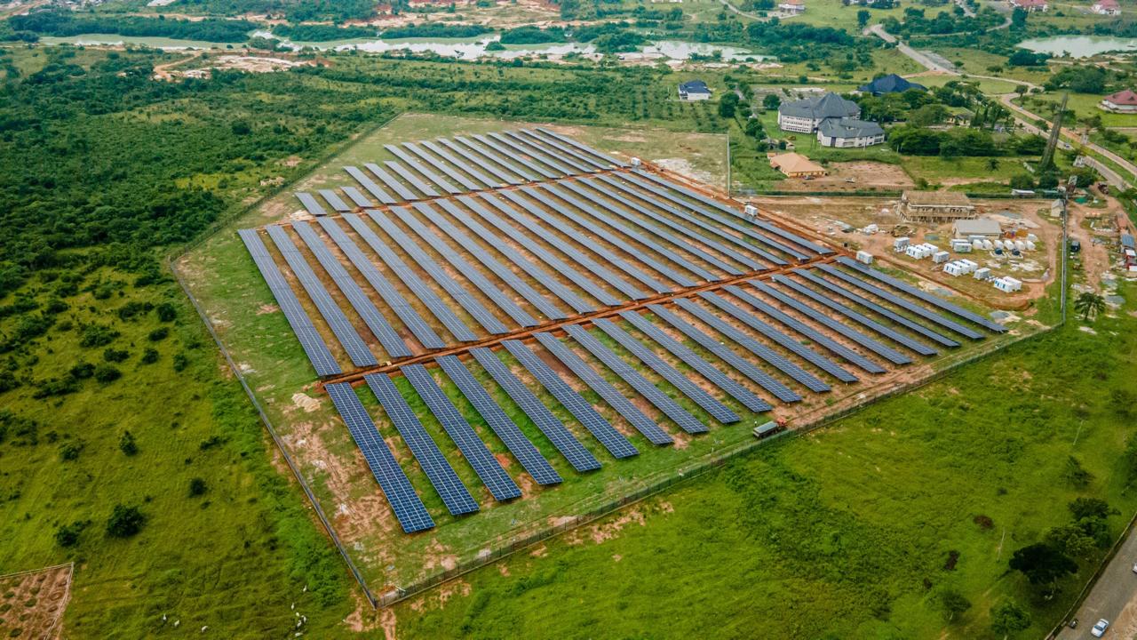 Nigeria university solar plant — PV arrays and BESS containers